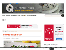 Tablet Screenshot of entrerecetas.com